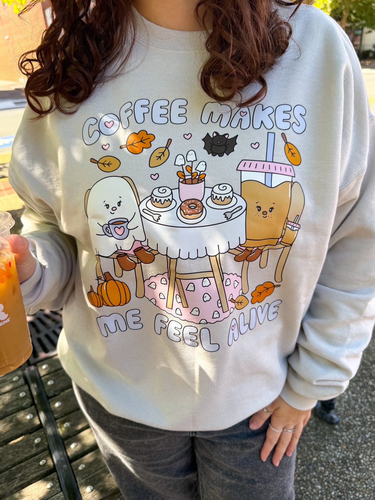 'Coffee Makes Me Feel Alive' Crewneck PRE-ORDER