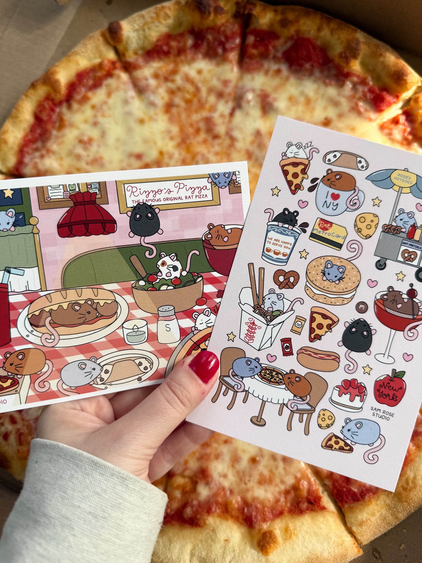Rat Pizza Print