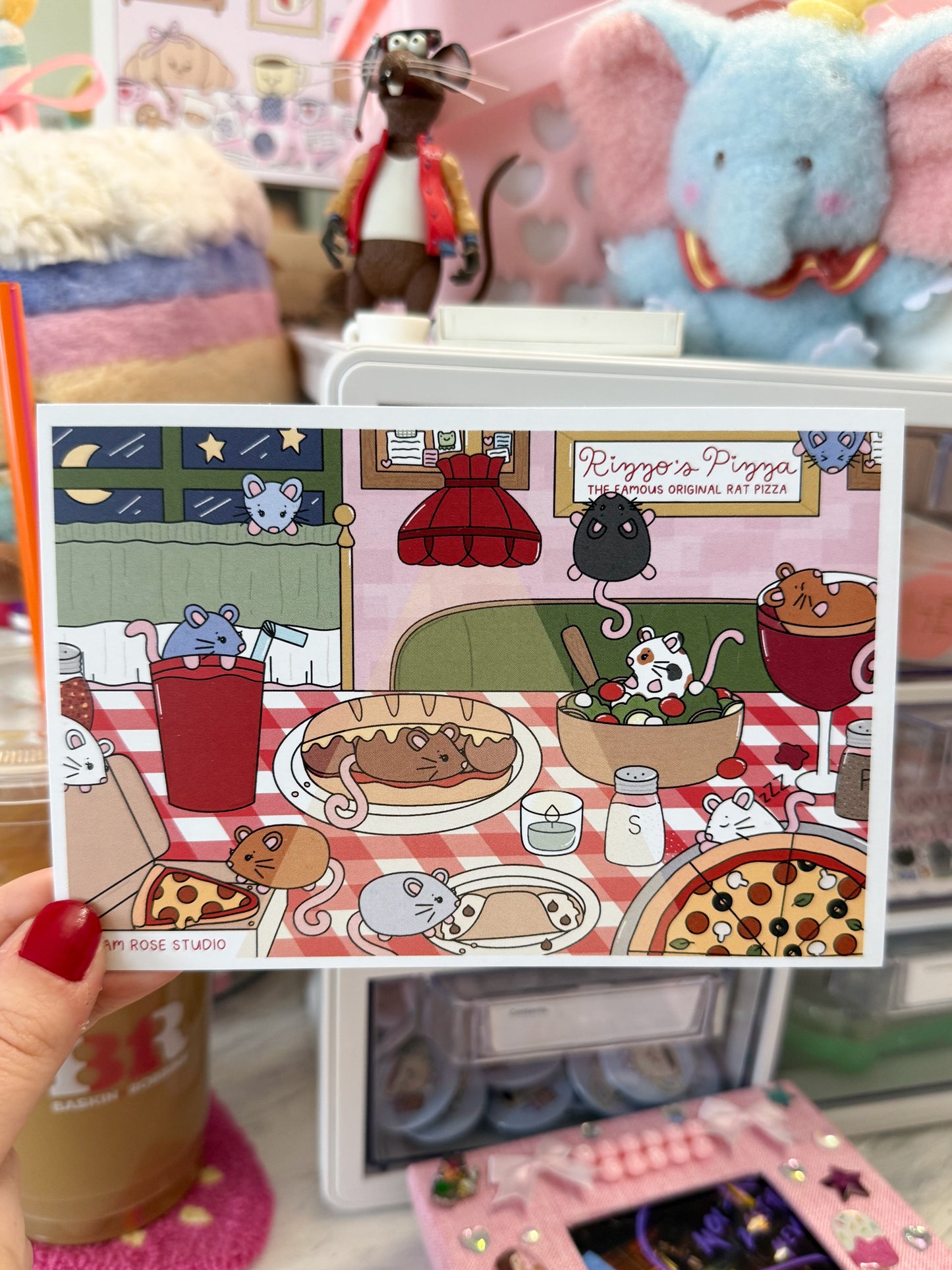 Rat Pizza Print