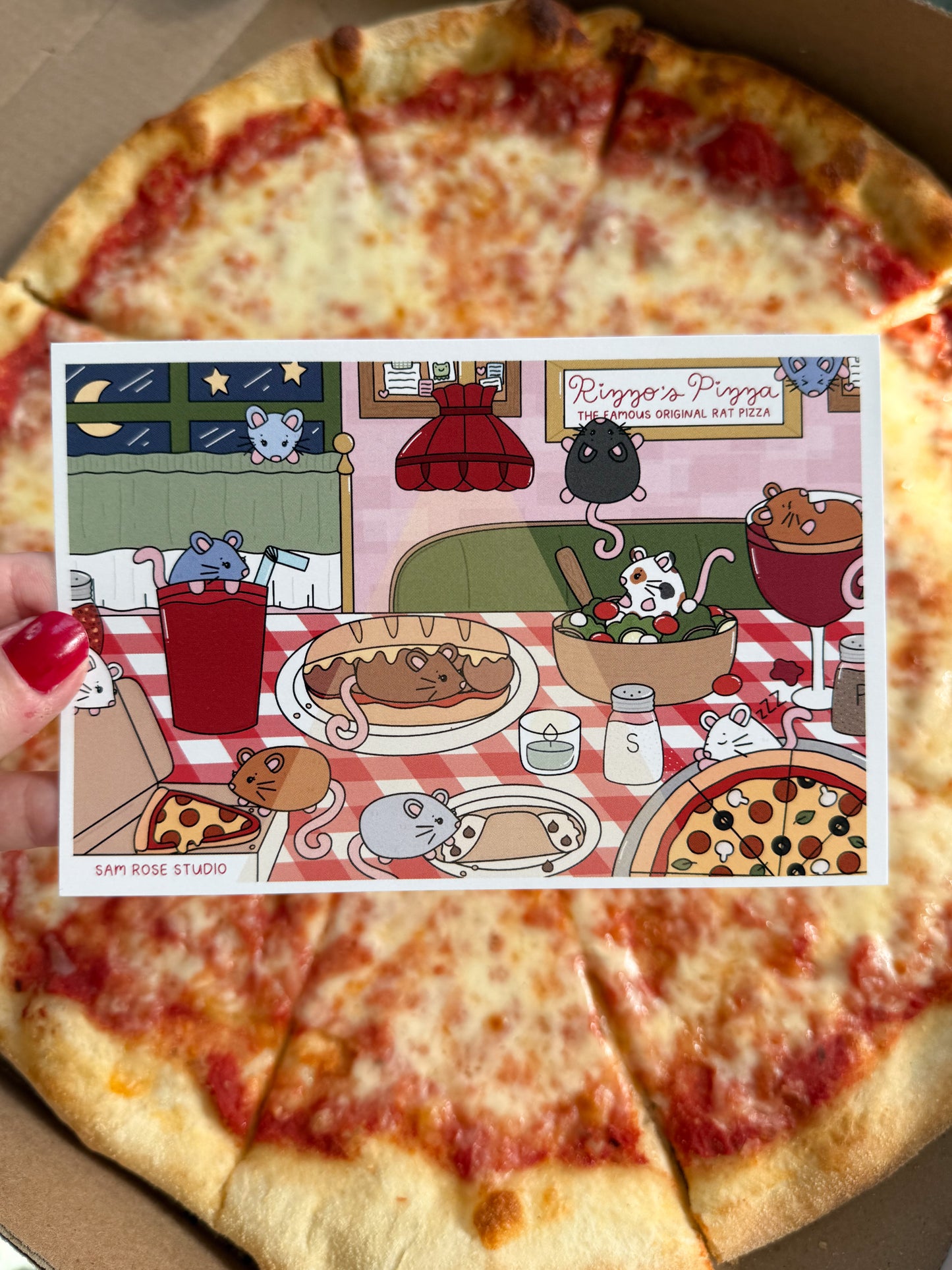 Rat Pizza Print