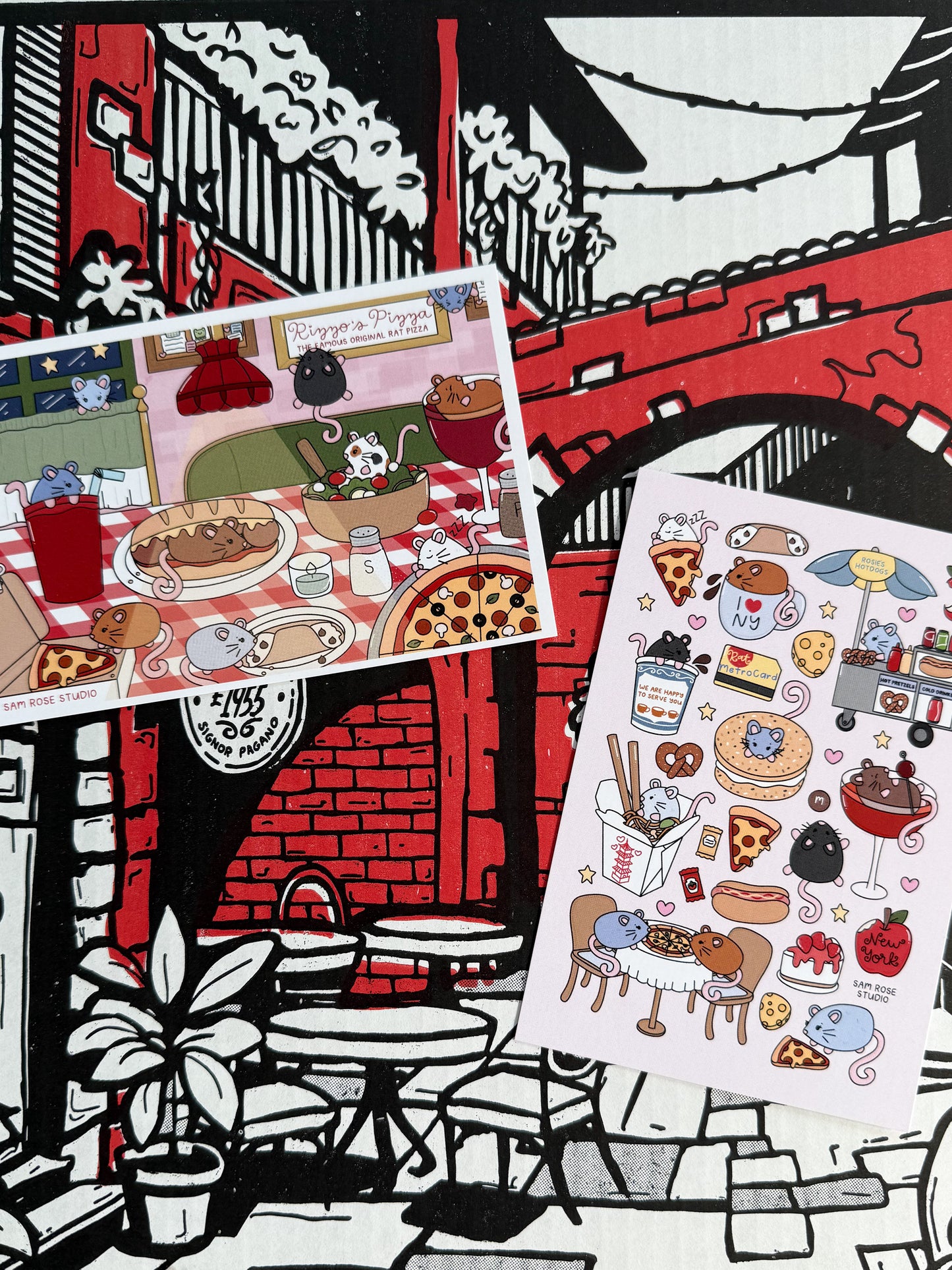 Rat Pizza Print