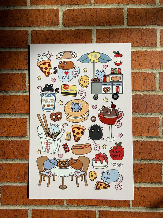 NYC Rats Print