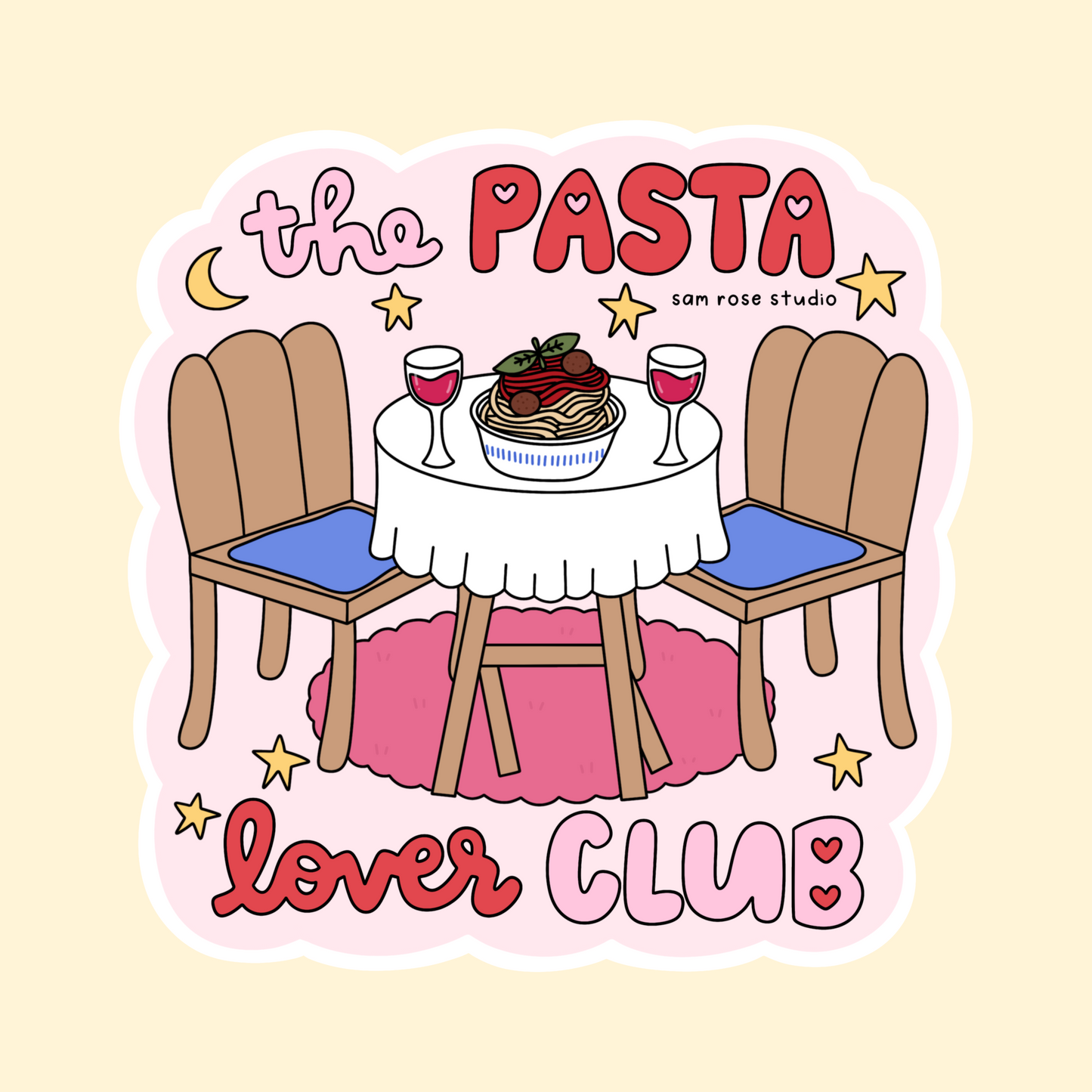 'PASTA LOVER CLUB' Sticker